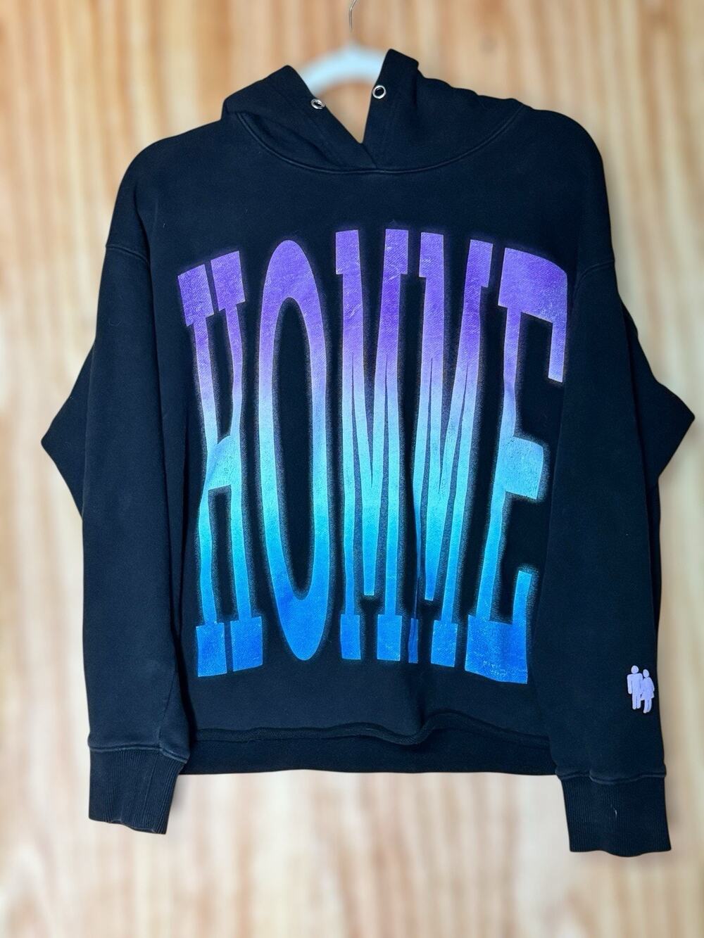 Homme Femme Unisex Black Twilight Graphic Hoodie Luxury Urban Streetwear Sz M